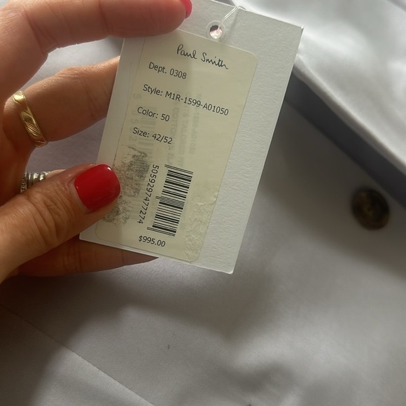 Paul Smith Soho Fit Lilac Cotton Notch Lapel Sport Coat - Size 42R (NWT) - Picture 5 of 7